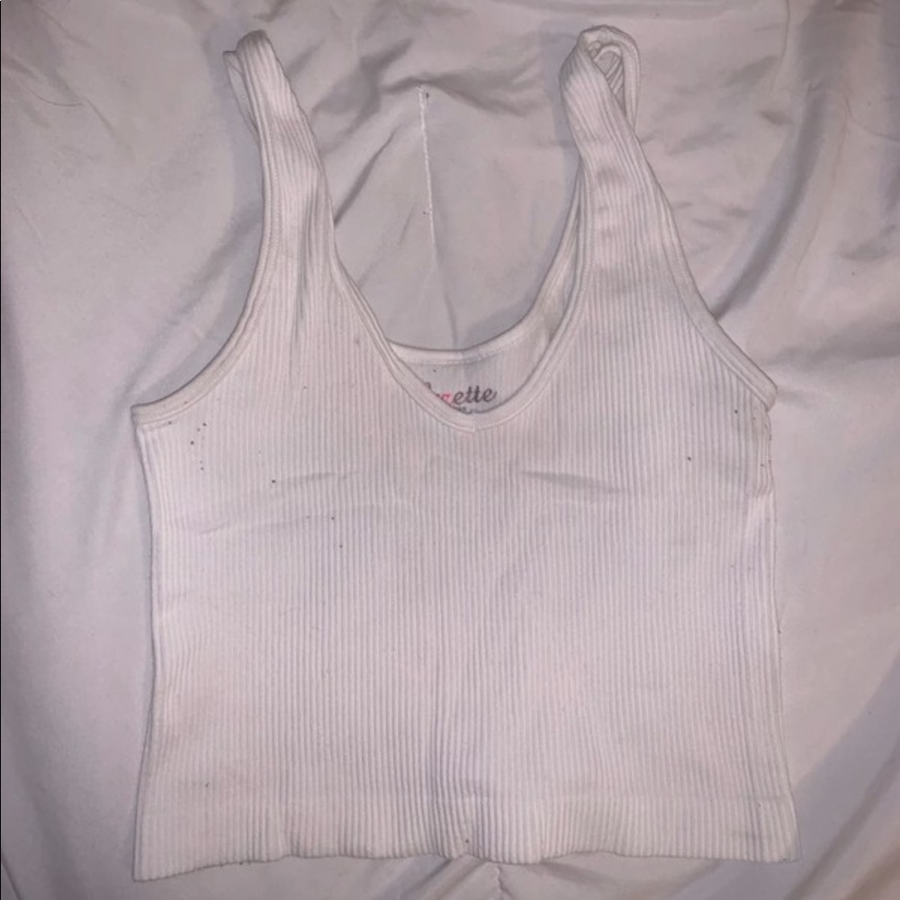 White crop top